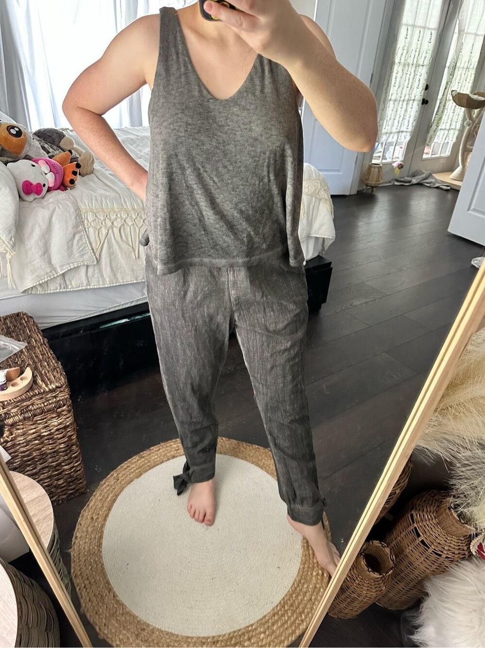 Amadi Anacopa Women’s Small Grey Linen Jumpsuit - Picture 3 of 7